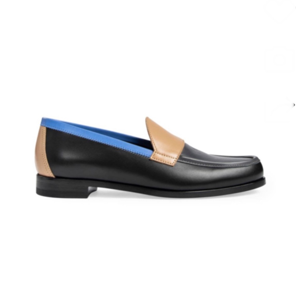 Pierre Hardy Quad-Tone Black Grey Blue and Tan Loafers
